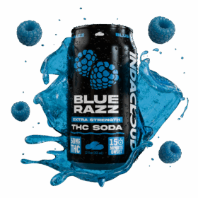 Blue Razz 50mg Sugarfree THC Soda