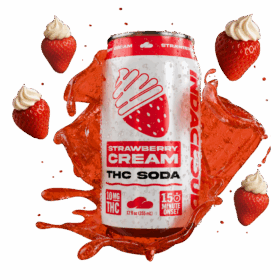 Strawberry Cream 10mg THC Soda