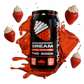 Strawberry Cream 50mg THC Soda